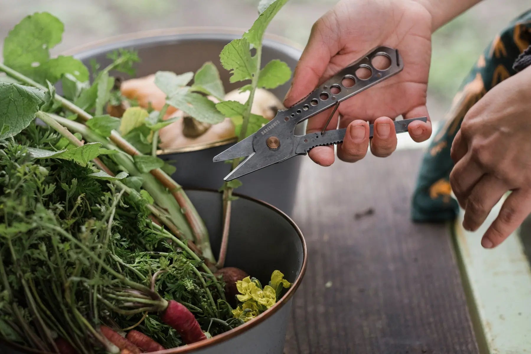 tool - herb harvest & stripper - tumbled steel by barebones