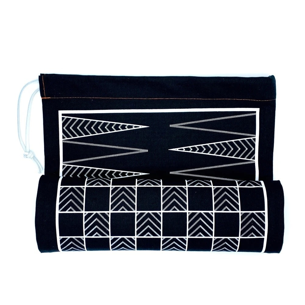 game set - travel bag - backgammon/checkers - black by a summer shop