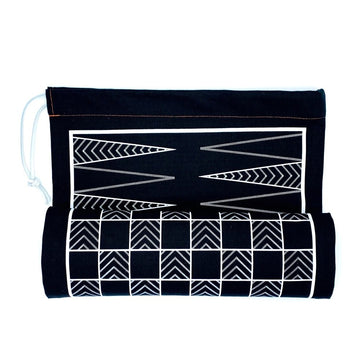 game set - travel bag - backgammon/checkers - black by a summer shop