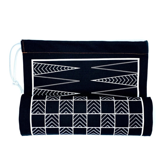 game set - travel bag - backgammon/checkers - black by a summer shop