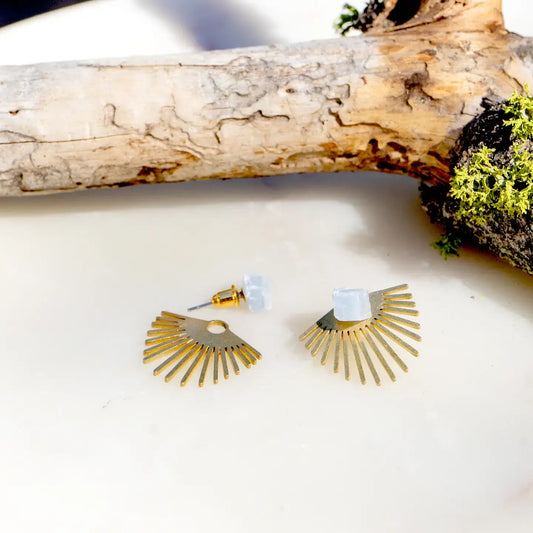 earrings - jackets - eyelash long fan by peter and june