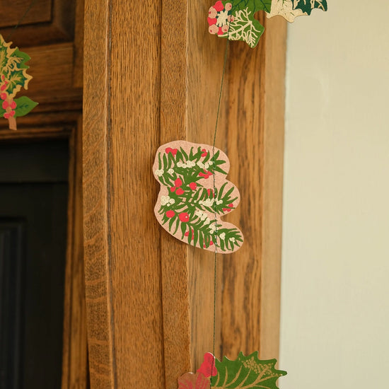 garland - recycled cotton paper - holly & ivy by east end press