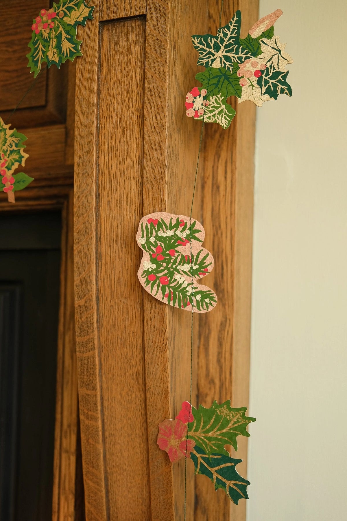 garland - recycled cotton paper - holly & ivy by east end press