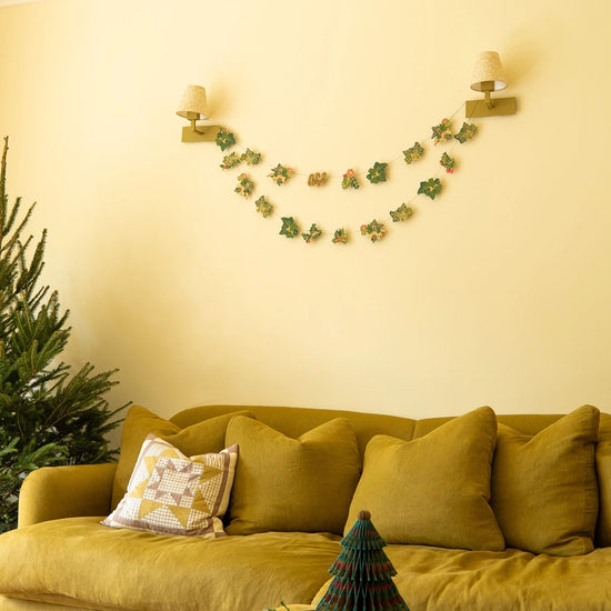 garland - recycled cotton paper - holly & ivy by east end press