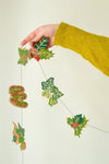 garland - recycled cotton paper - holly & ivy by east end press
