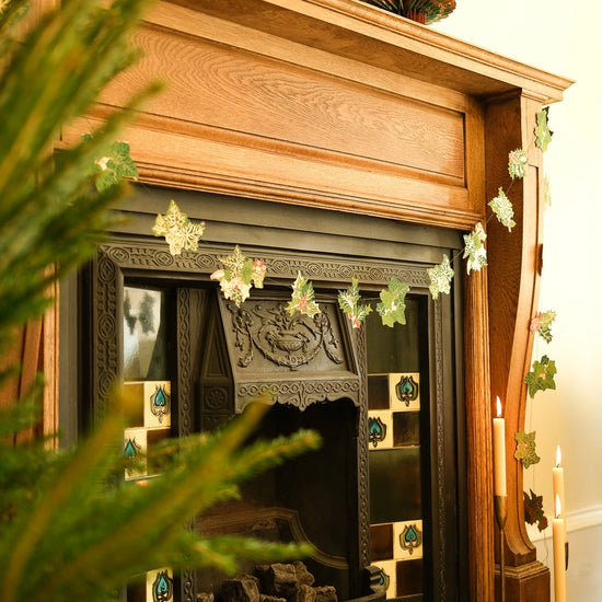garland - recycled cotton paper - holly & ivy by east end press