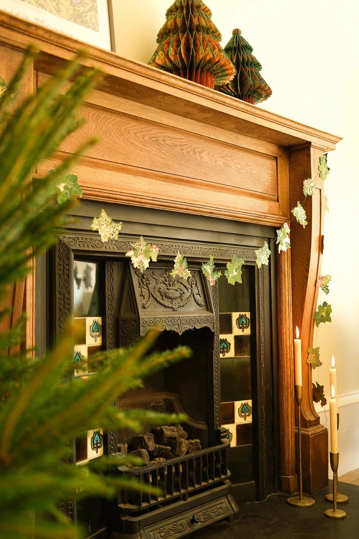 garland - recycled cotton paper - holly & ivy by east end press