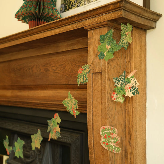 garland - recycled cotton paper - holly & ivy by east end press