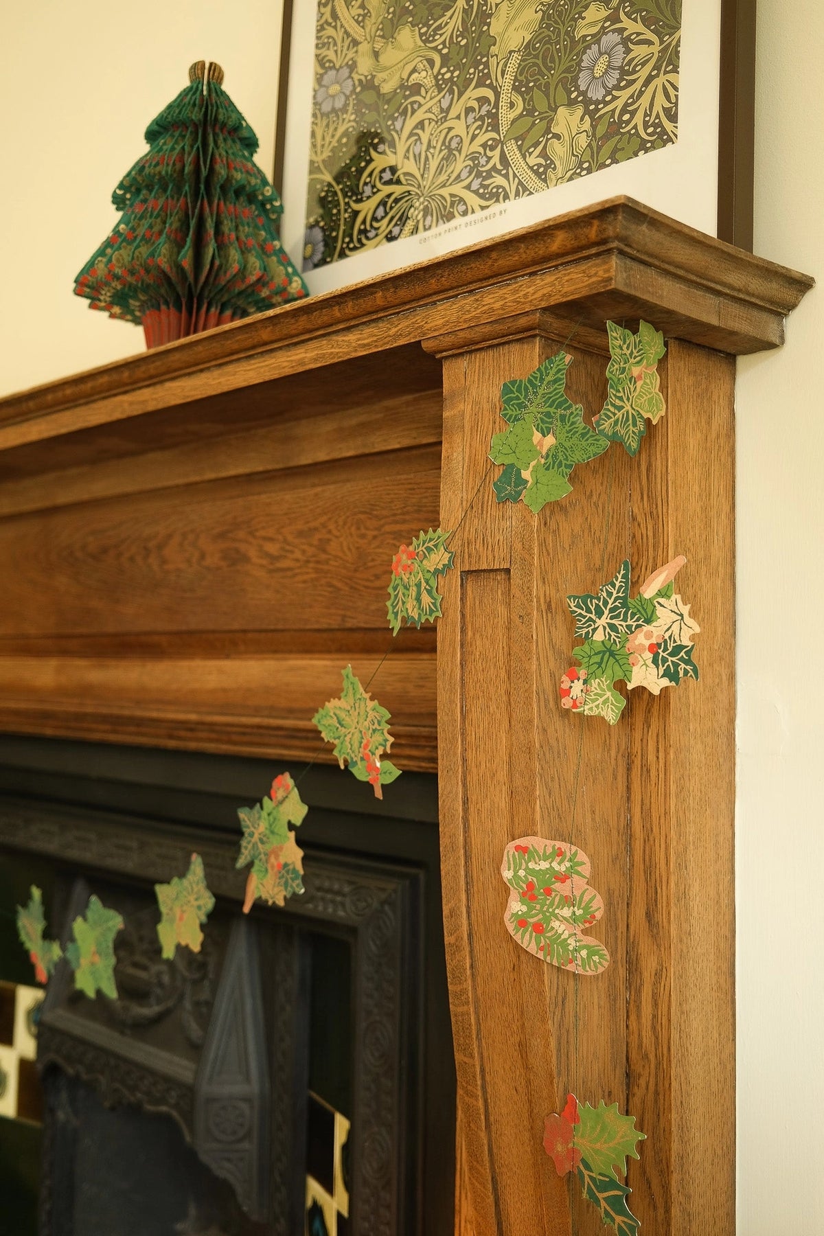 garland - recycled cotton paper - holly & ivy by east end press