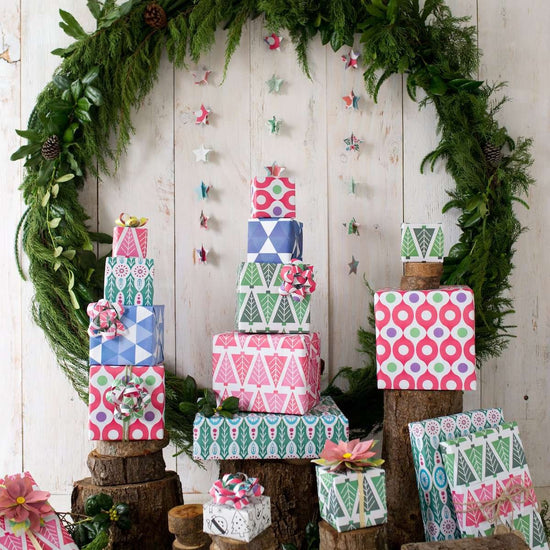 wrapping paper - 2-sided eco - tannenbaum by wrappily eco gift wrap co.