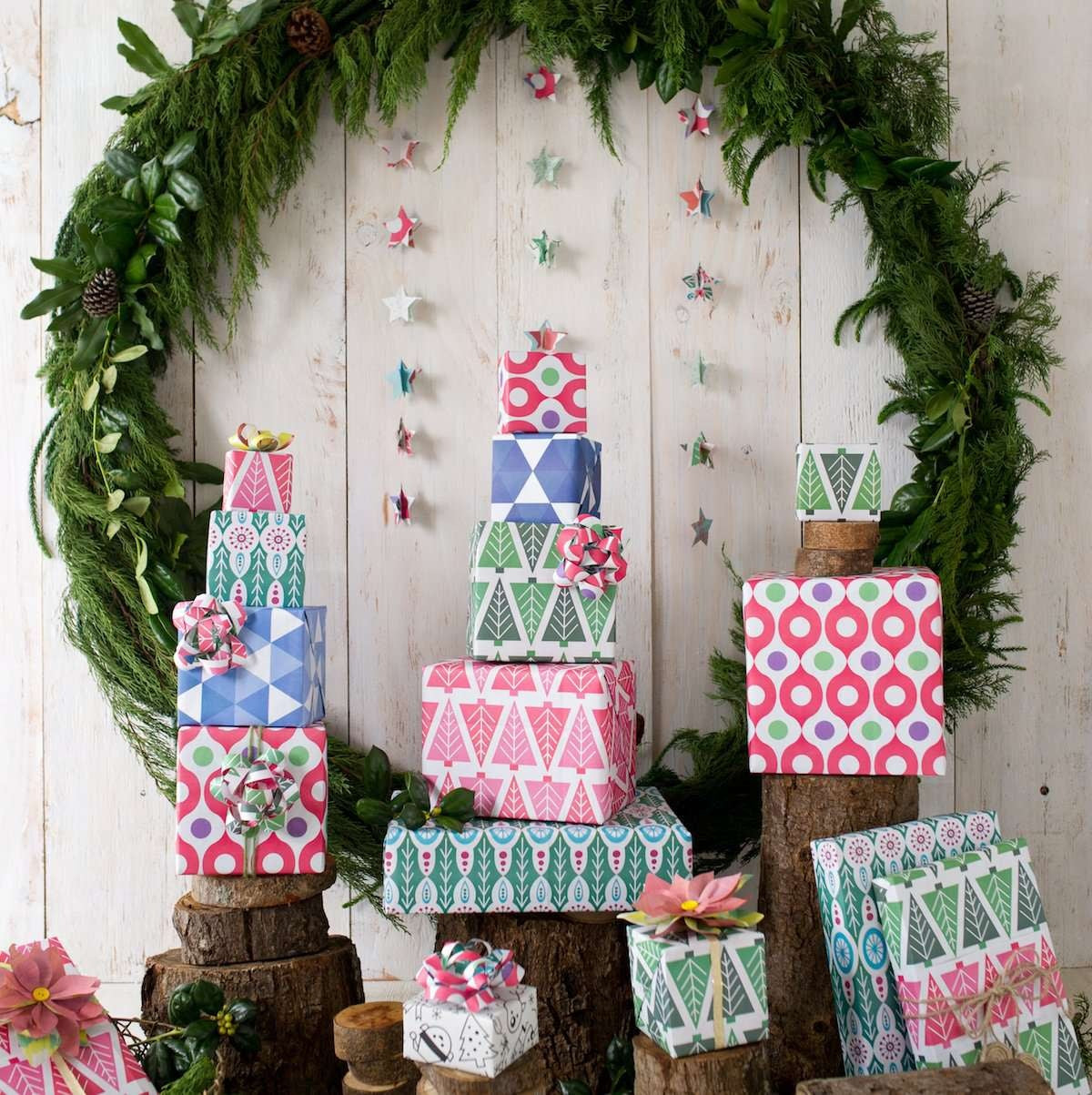 wrapping paper - 2-sided eco - tannenbaum by wrappily eco gift wrap co.