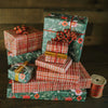 wrapping paper - 2-sided eco - homespun plaid/winter floral by wrappily eco gift wrap co.