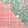 wrapping paper - 2-sided eco - homespun plaid/winter floral by wrappily eco gift wrap co.