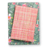 wrapping paper - 2-sided eco - homespun plaid/winter floral by wrappily eco gift wrap co.