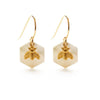 earrings - honey bee hexagon - 14k gold fill by amano studio