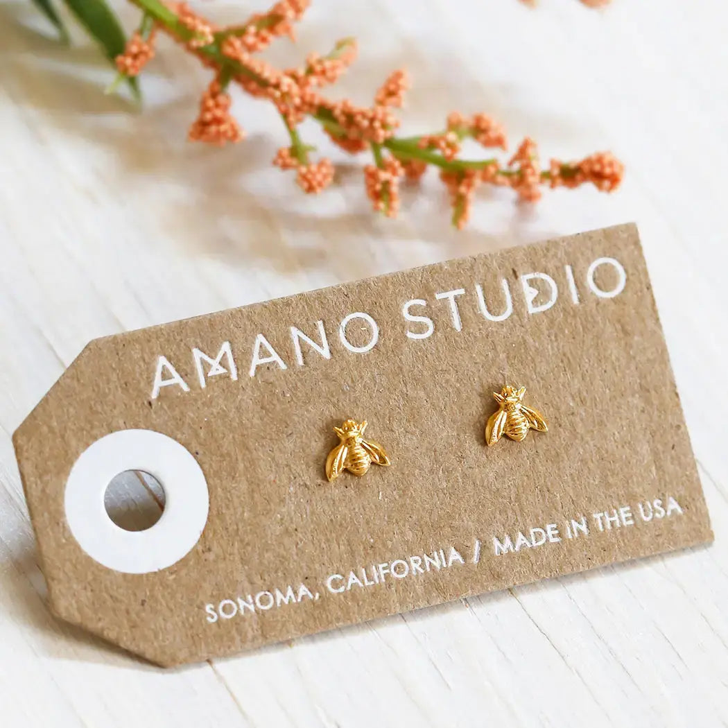 earrings - studs - honey bee by amano studio