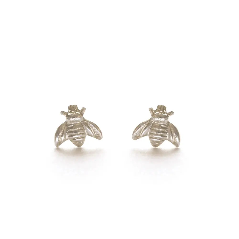 earrings - stud - honey bee - sterling silver by amano studio