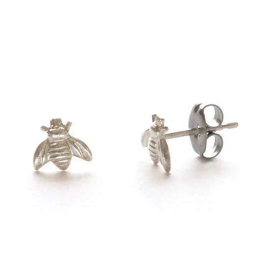 earrings - stud - honey bee - sterling silver by amano studio