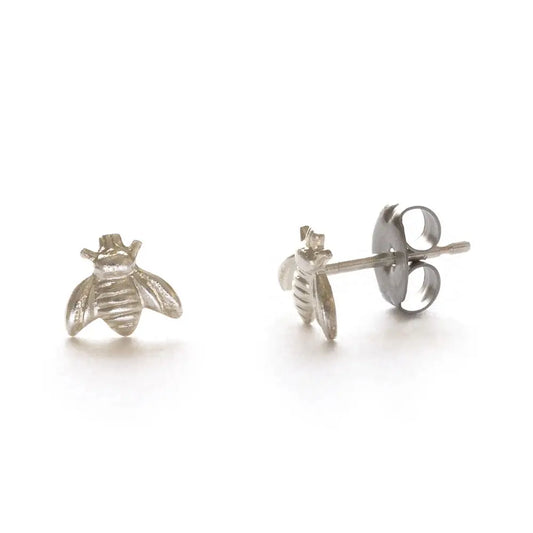 earrings - stud - honey bee - sterling silver by amano studio