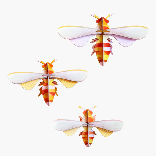3d honey bees puzzle - set of 3 by studio roof
