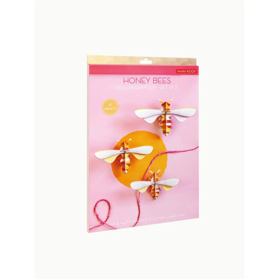 3d honey bees puzzle - set of 3 by studio roof