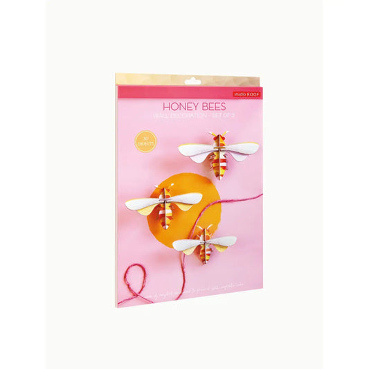 3d honey bees puzzle - set of 3 by studio roof