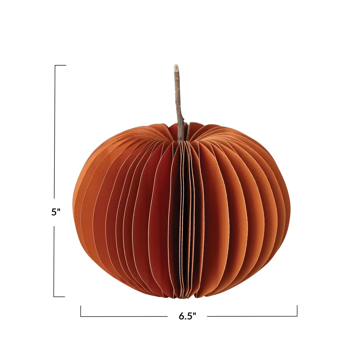 decor - paper honeycomb pumpkin by creative co-op