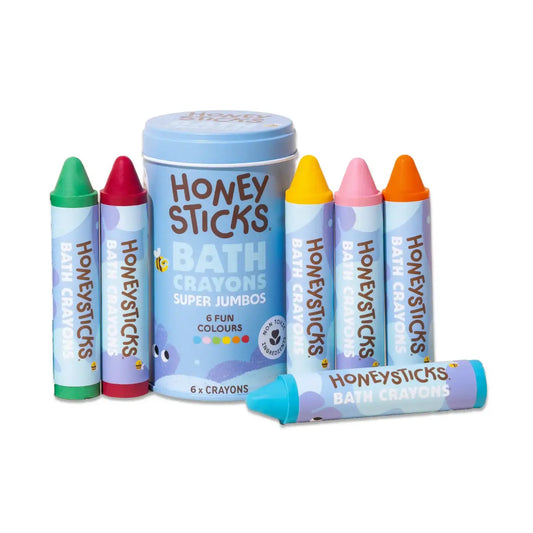 bath crayons - super jumbo - 6 colors by honeysticks