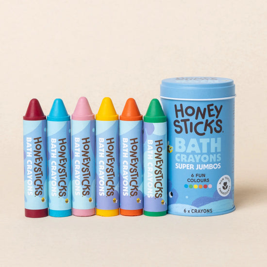 bath crayons - super jumbo - 6 colors by honeysticks