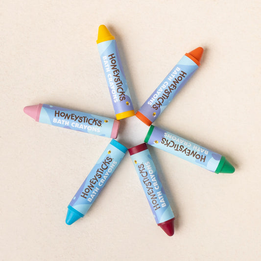 bath crayons - super jumbo - 6 colors by honeysticks