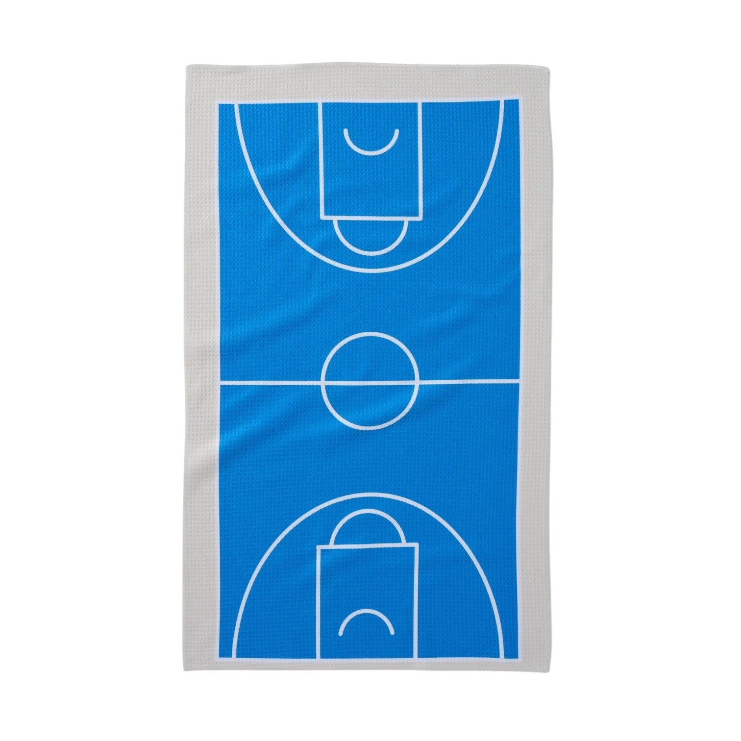 tea towel - microfiber - hoops basketball court by geometry house