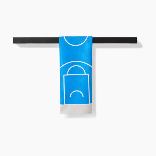 tea towel - microfiber - hoops basketball court by geometry house