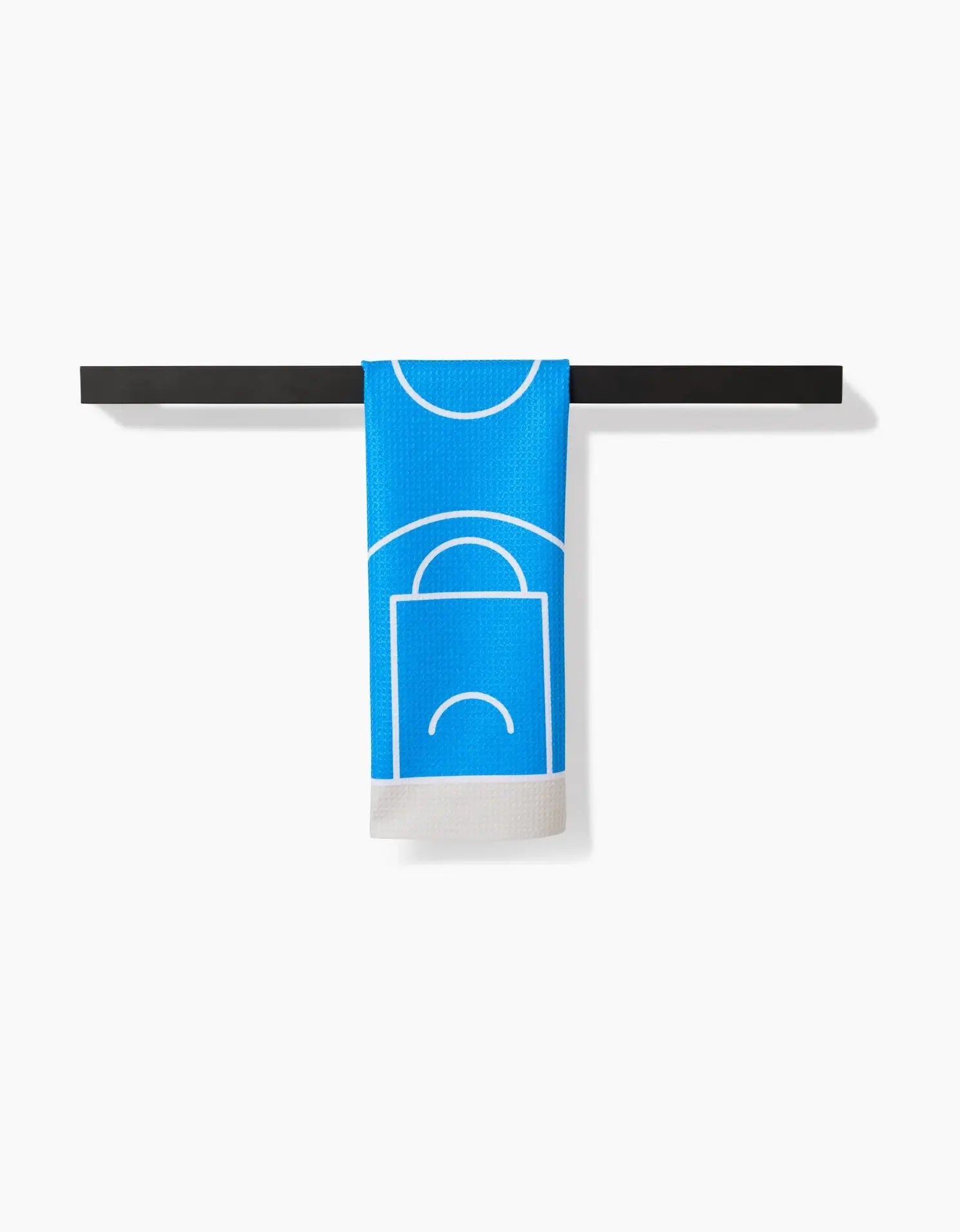 tea towel - microfiber - hoops basketball court by geometry house
