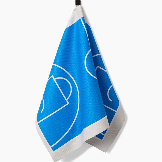 tea towel - microfiber - hoops basketball court by geometry house