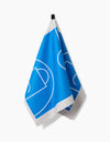 tea towel - microfiber - hoops basketball court by geometry house