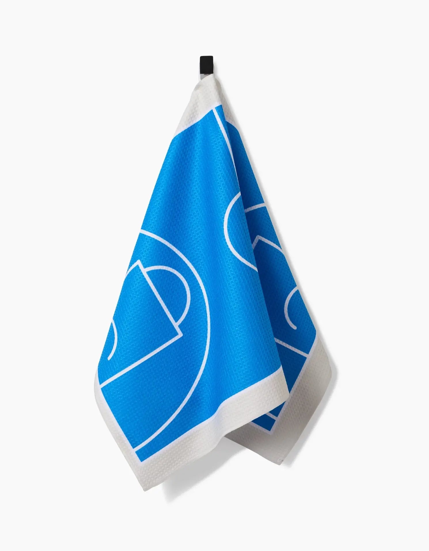 tea towel - microfiber - hoops basketball court by geometry house