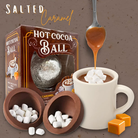 candy- hot cocoa ball - salted caramel milk chocolate w/marshmallow by redstone foods inc
