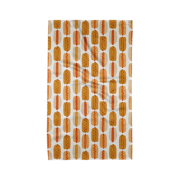 tea towel - microfiber - hot dogs by geometry house