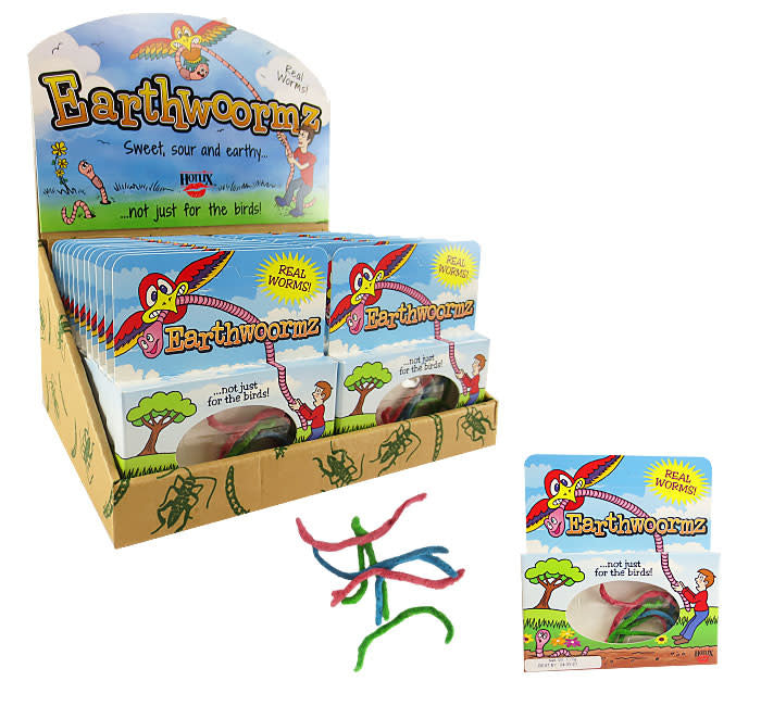 candy - "earthwoormz" - candy covered worms by redstone foods inc
