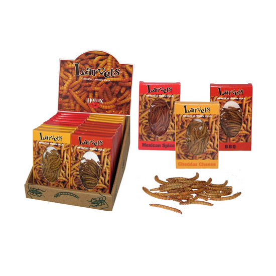 snack - larvets® original worm snax by redstone foods inc