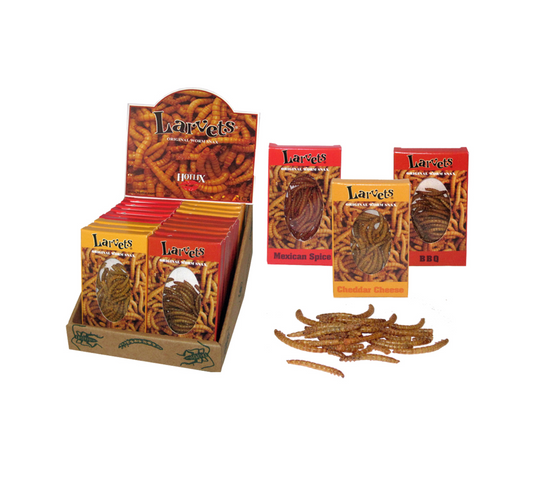 snack - larvets® original worm snax by redstone foods inc