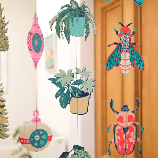 garland - vertical - recycled cotton paper - houseplants by east end press