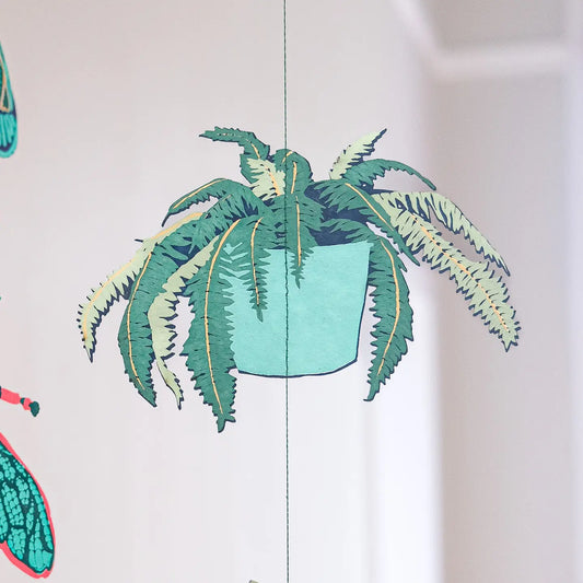 garland - vertical - recycled cotton paper - houseplants by east end press