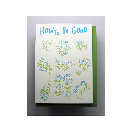 card - encouragement - how to be good by wolf & wren
