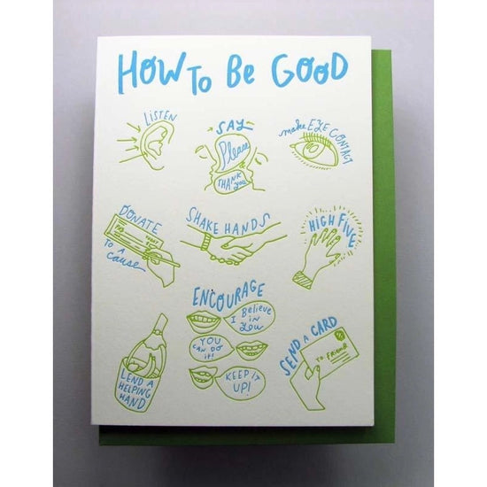 card - encouragement - how to be good by wolf & wren