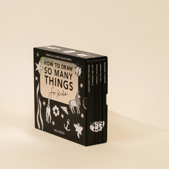 books - box set of 5 - how to draw so many things for kids by paige tate & co.