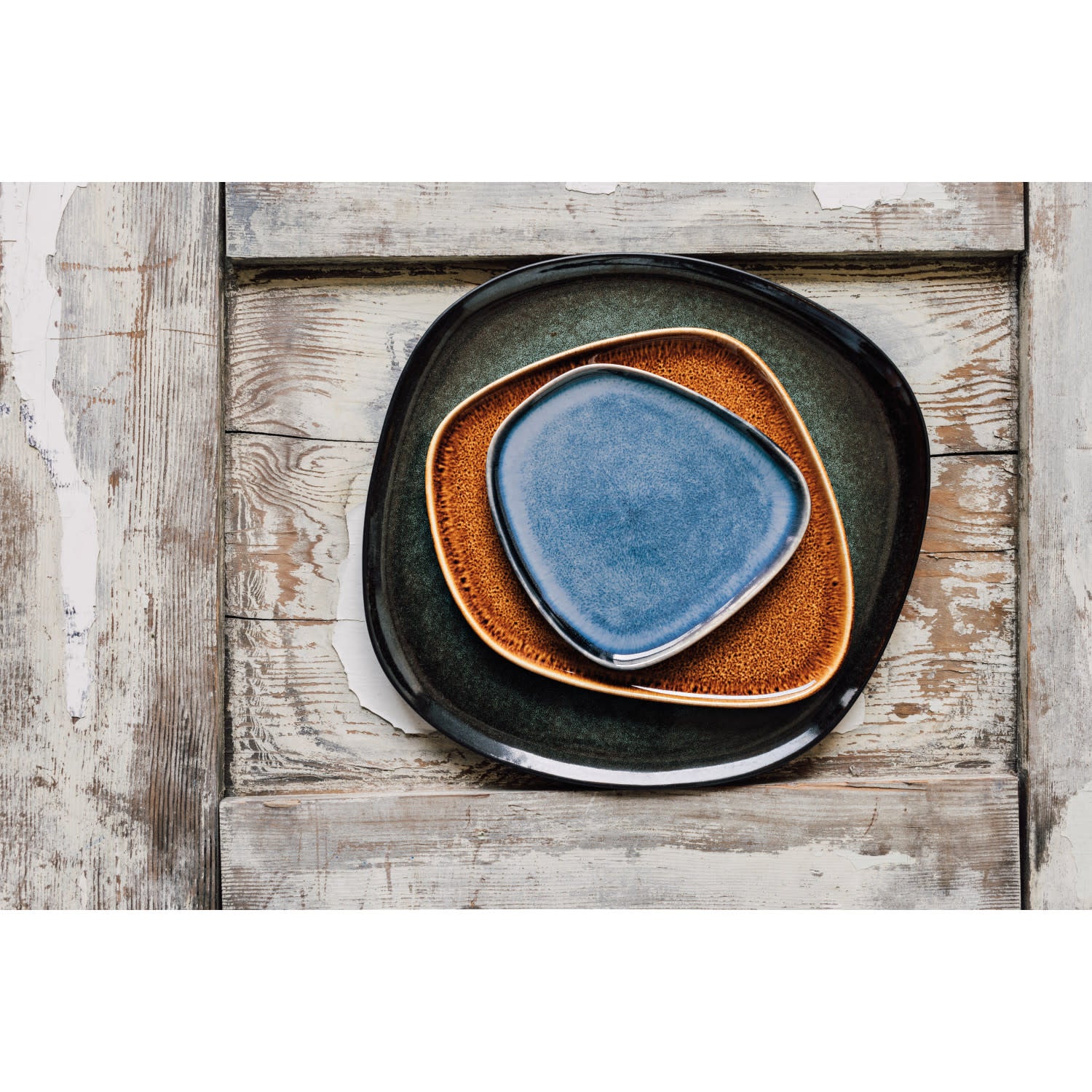plate - stoneware glaze - tumble green - 10" by now designs