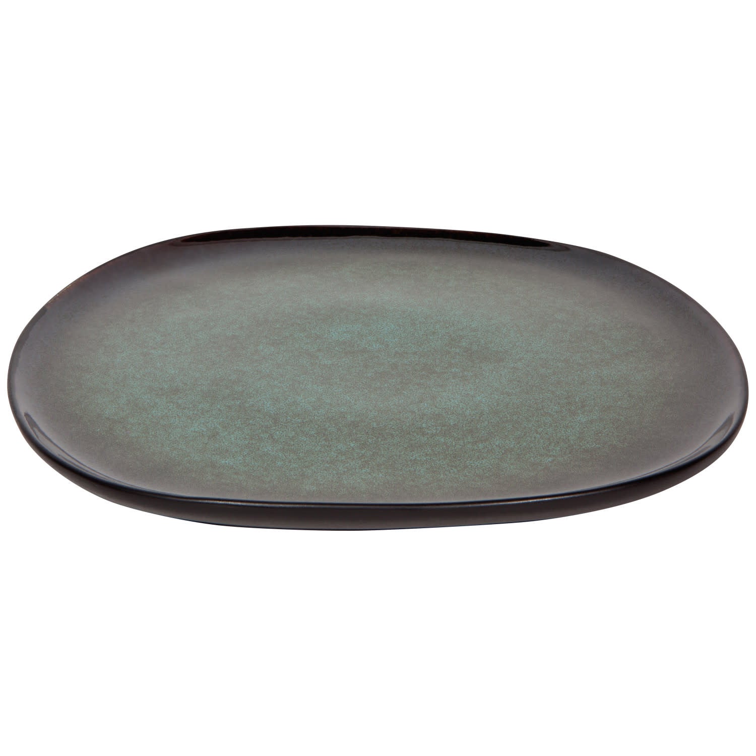 plate - stoneware glaze - tumble green - 10" by now designs