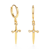 Earrings | Huggie Hoops | Dagger | 14KGP