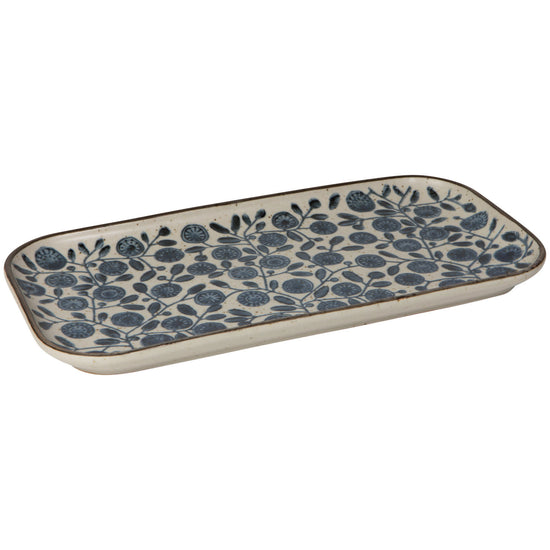 serving platter - element - blue calendula by now designs